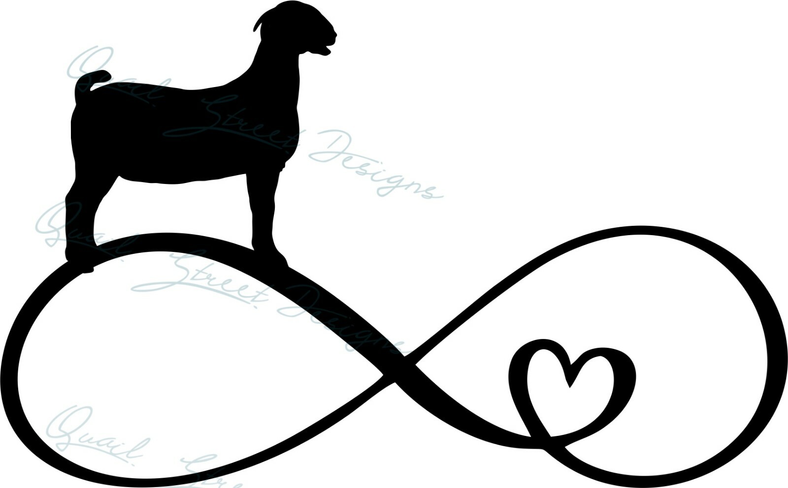 Infinity Heart Goat – Livestock Show Stock Farm Vinyl Decal Free Shipping 1361