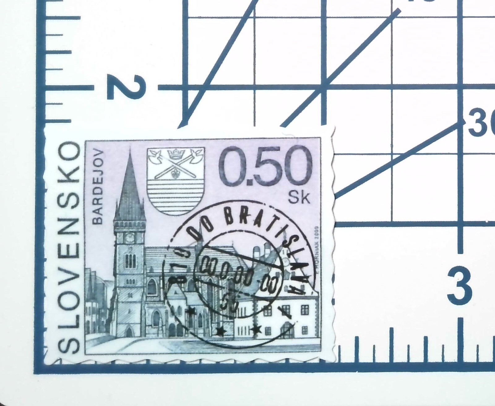 Slovensko Bardejov Sticker Die Cut Vintage Stamp Decal Travel Scrapbook Journal