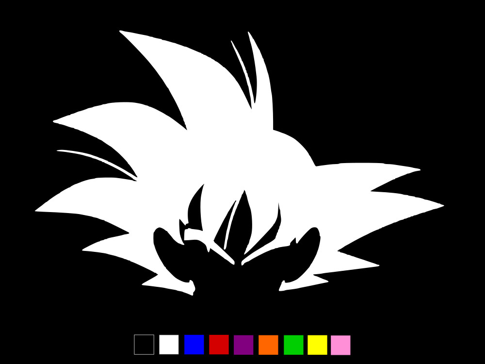 GOKU Hair Dragon Ball Z Anime Vinyl Decal Car Window Wall CHOOSE SIZE COLOR