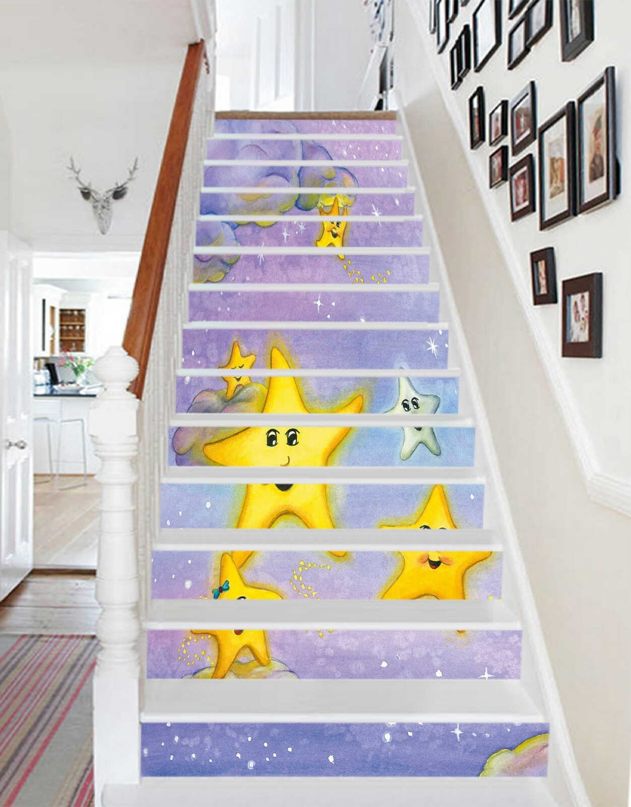3D Cute Stars 917NA Stair Risers Decoration Photo Mural Decal Wallpaper Fay