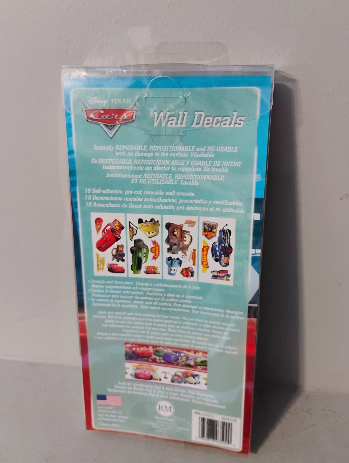 NEW Disney Cars Lightning McQueen Wall Decals Peel & Stick Wall Stickers
