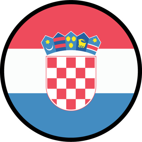 Croatia Flag Circle Sticker Decal