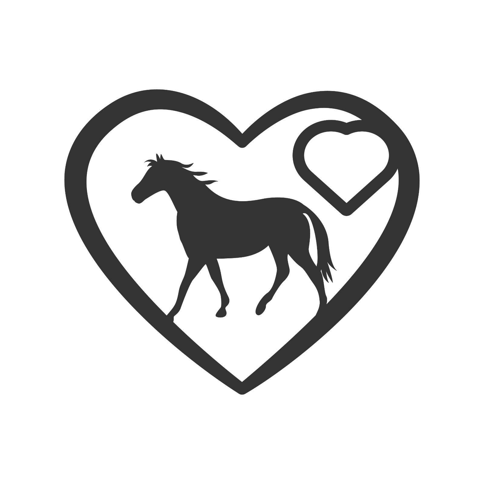 Vinyl Decal Car Truck Stanley Cup Sticker Cowgirls – Horse Love Heart V2