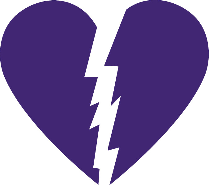 Broken Heart Love Multiple Colors Die Cut Vinyl Decal Made in USA