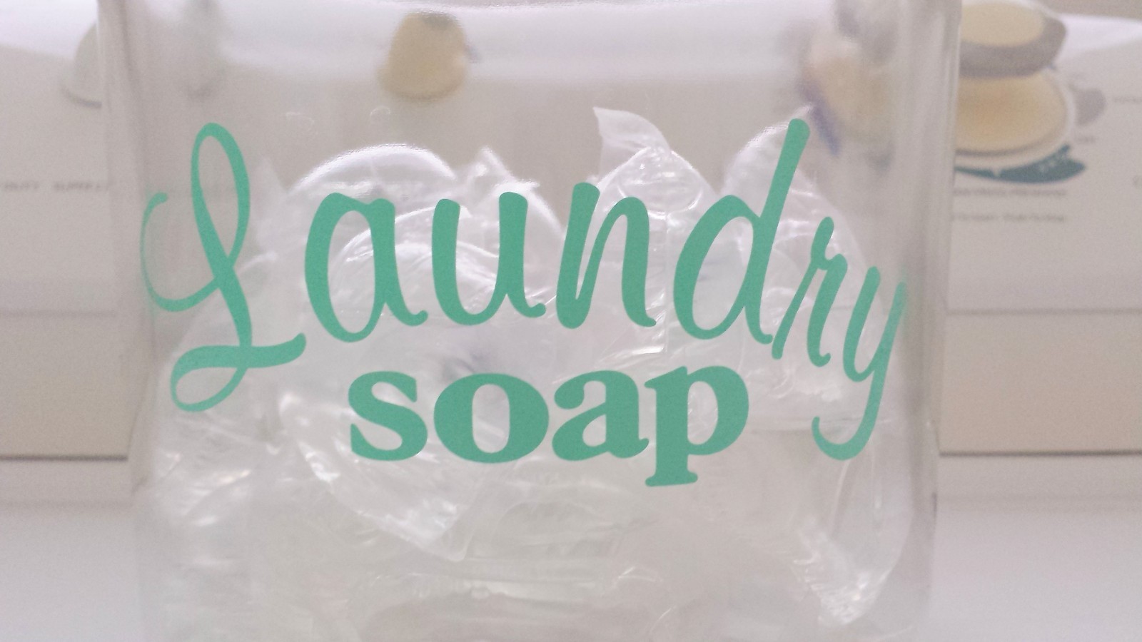 Laundry Soap Home Organization Vinyl Decal Sticker Label