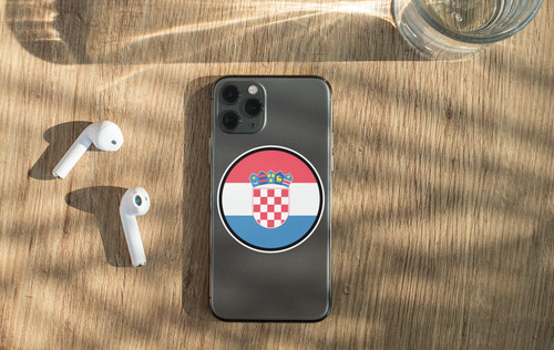 Croatia Flag Circle Sticker Decal