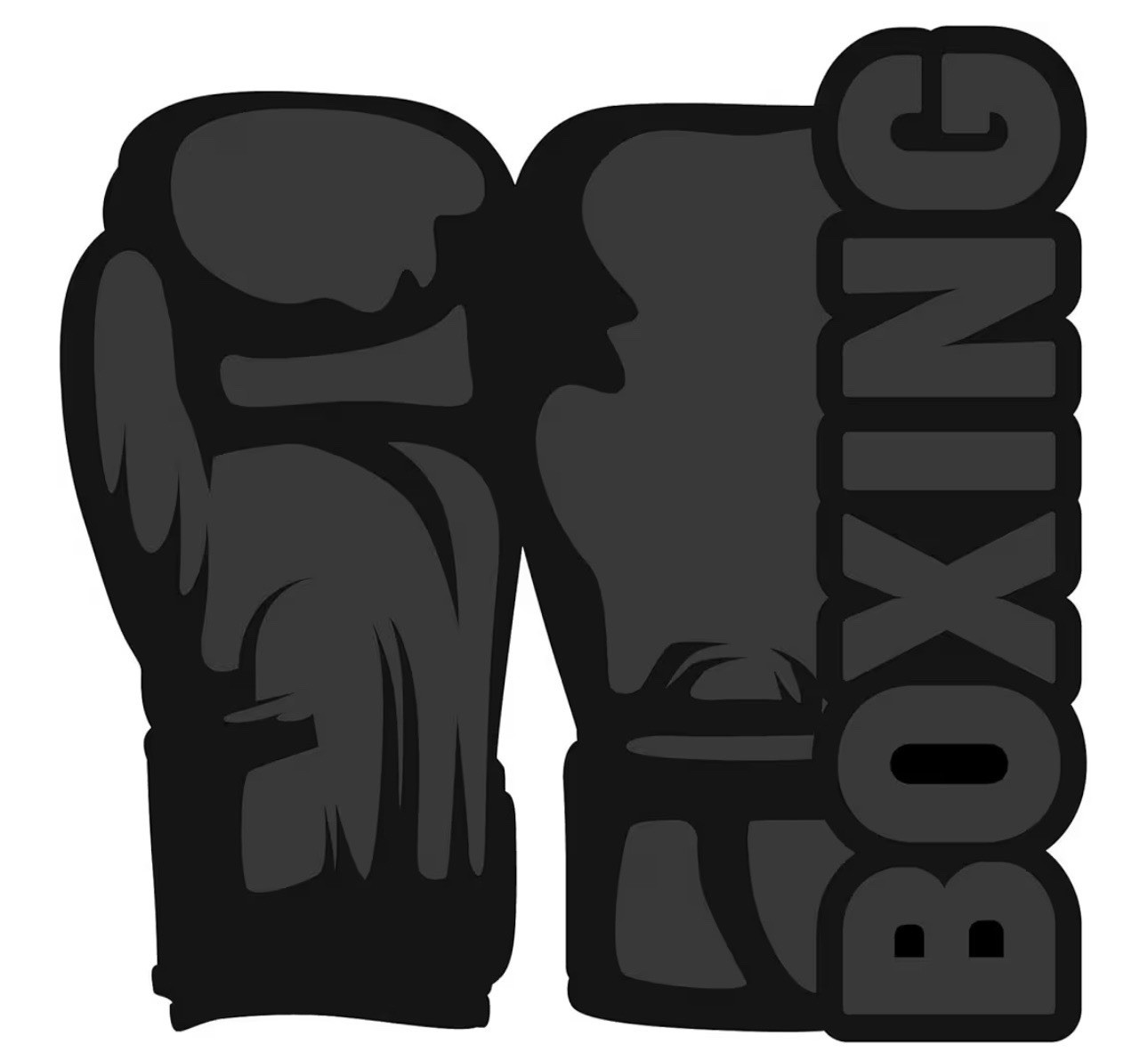 Boxing Wall Decal Black 30×27 Vinyl Gym Fitness Wall Sticker Gloves