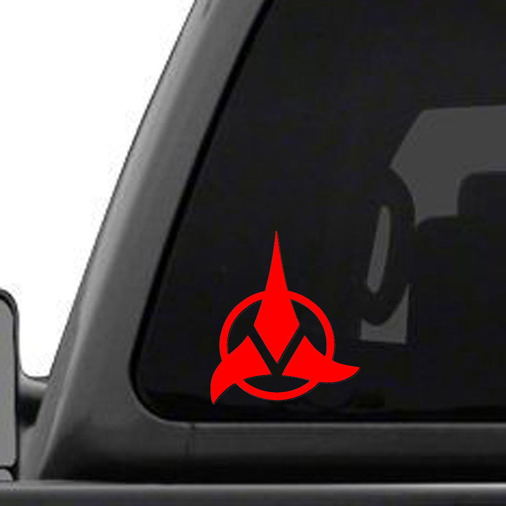Star Trek – Klingon Logo TWO 6" Red Vinyl Decal Car Truck Window Notebook Tablet