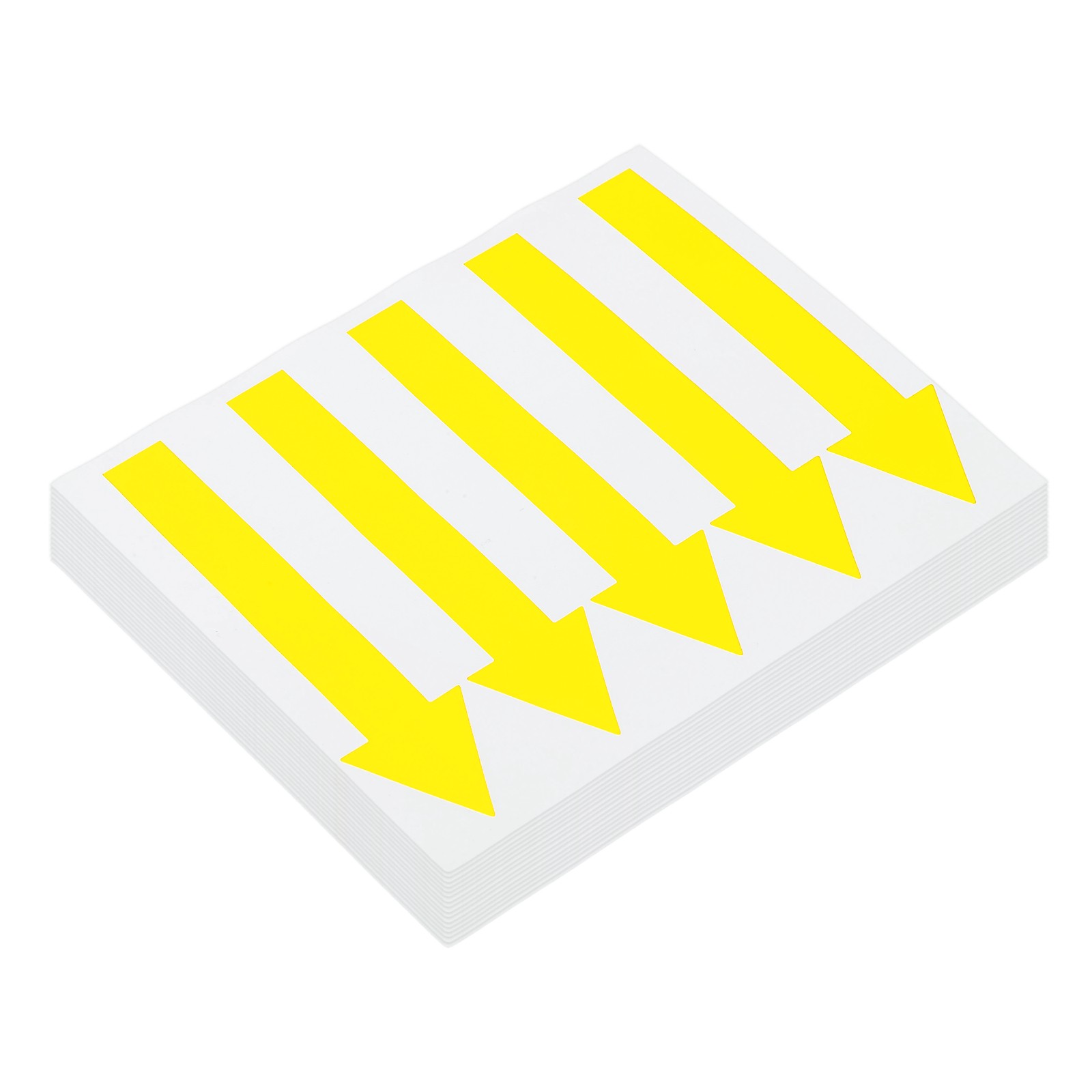 Arrow Sticker, (5×1.2 Inch, Yellow) (80 Pcs), Waterproof Arrow Sign Sticker