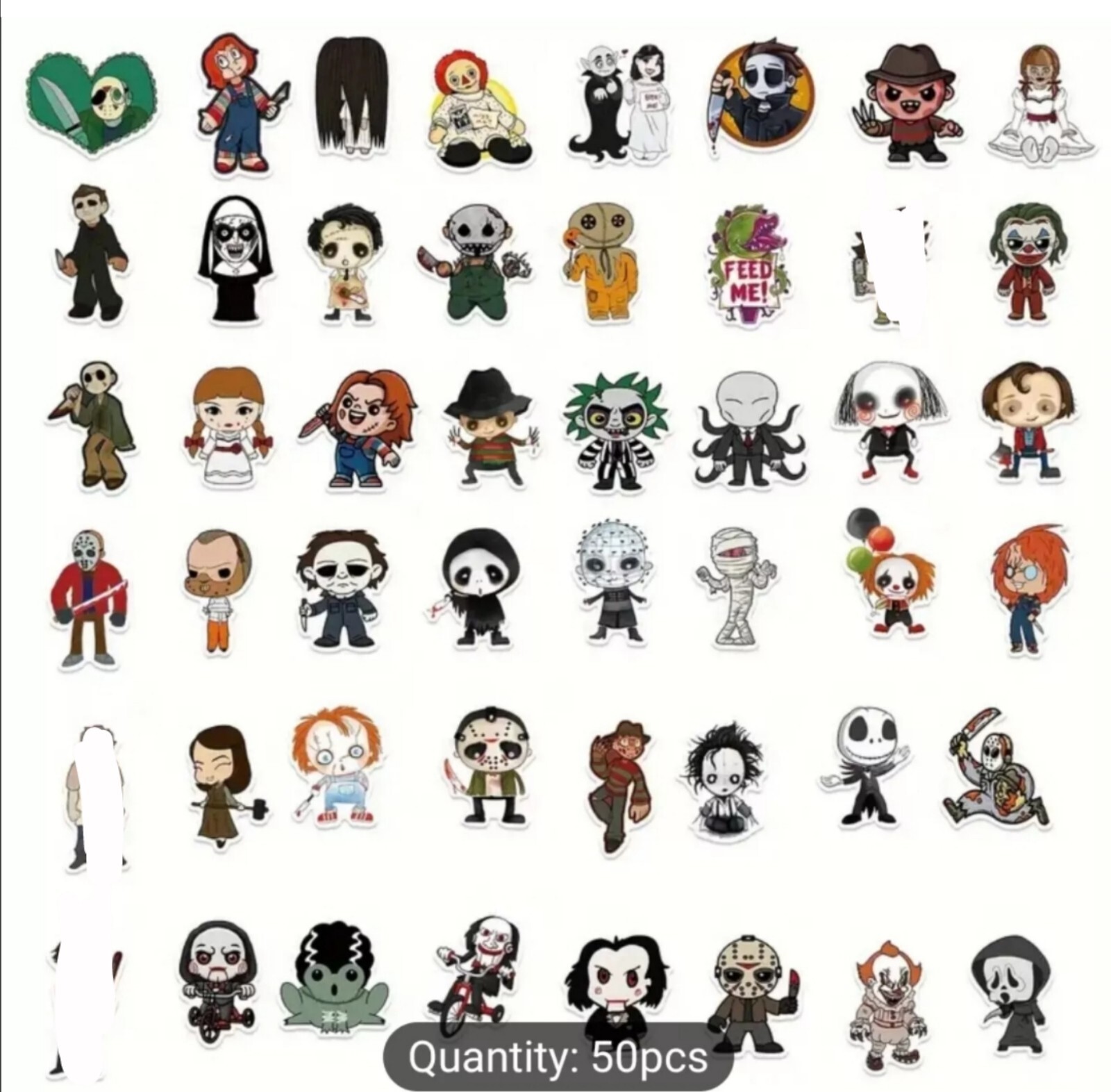 20 PCS Halloween Cartoon Scary Spooky Characters Stickers BRAND NEW