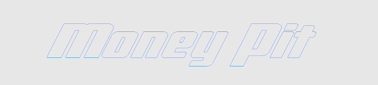 *NEW* High Quality Sticker Decal MONEYPIT 1PC SATIN BLACK 32"x5.1"