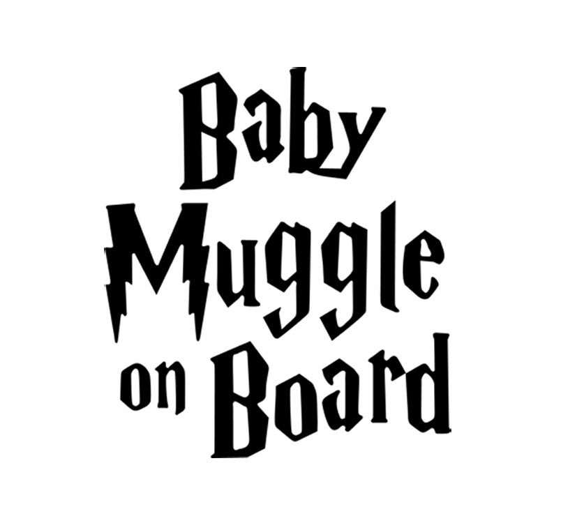 Baby Muggle on Board Harry Potter Vinyl Decal *FREE Shipping*