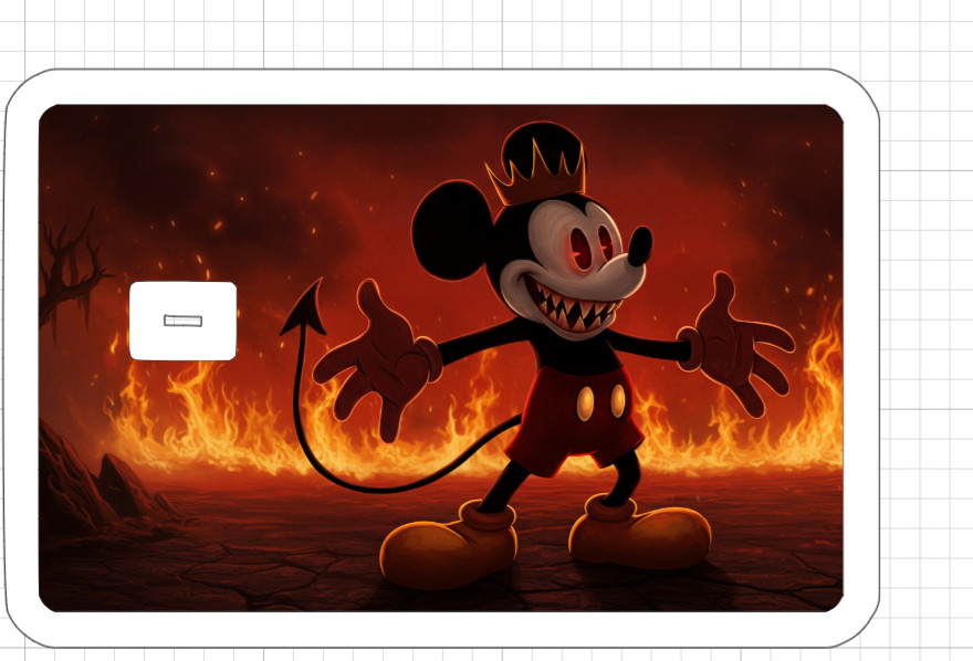 Disney Demon ATM DEBIT CREDIT CARD Skin Sticker Snow Princess Mickey Halloween