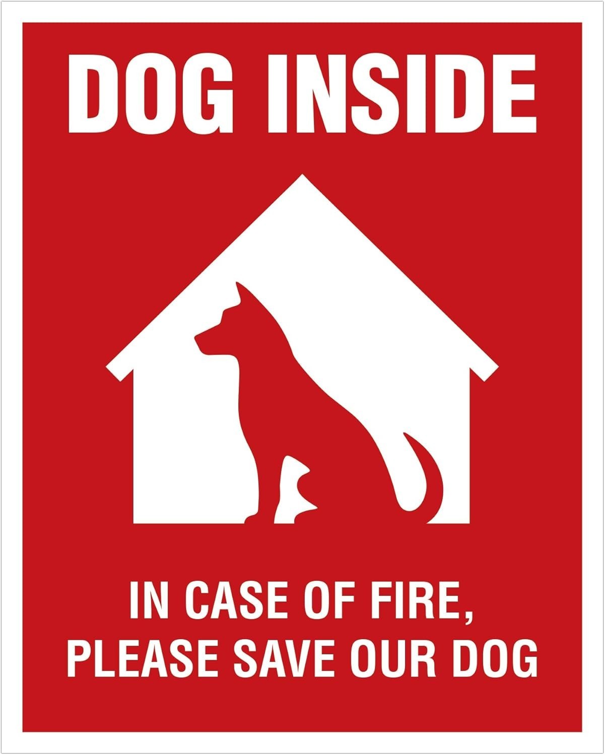 High-Gloss Vinyl Dog Alert Stickers – 4×5 Inches, Made in USA, Easy Apply