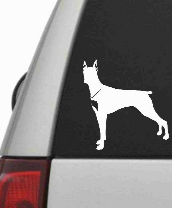 DOBERMAN DECAL 4X3.78