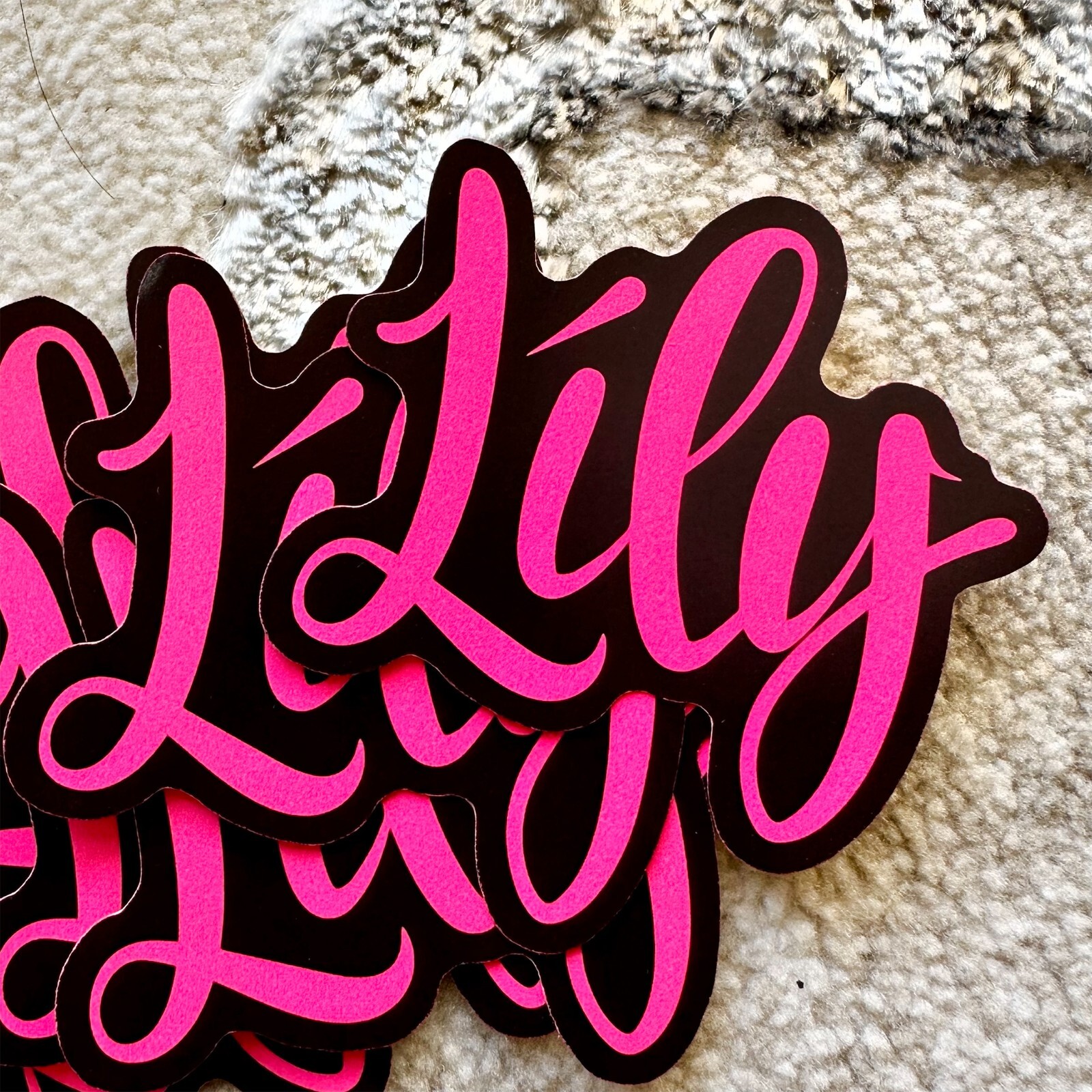 Neon Name Sticker Pack : LILY | for school or Office | graffiti | Calligraphy
