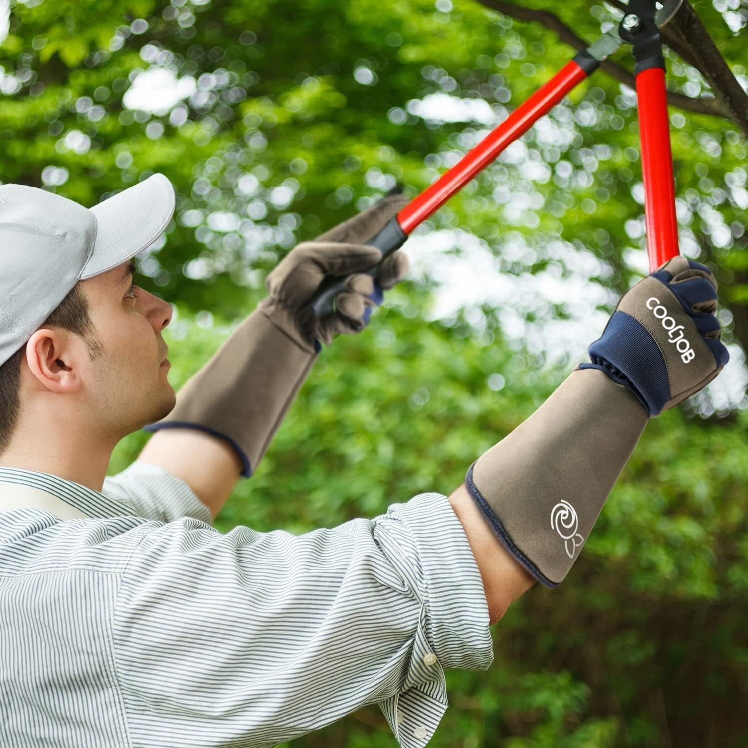 Thorn Proof Rose Pruning Garden Gloves for Men, Long Sleeve Padded Yard Work fo