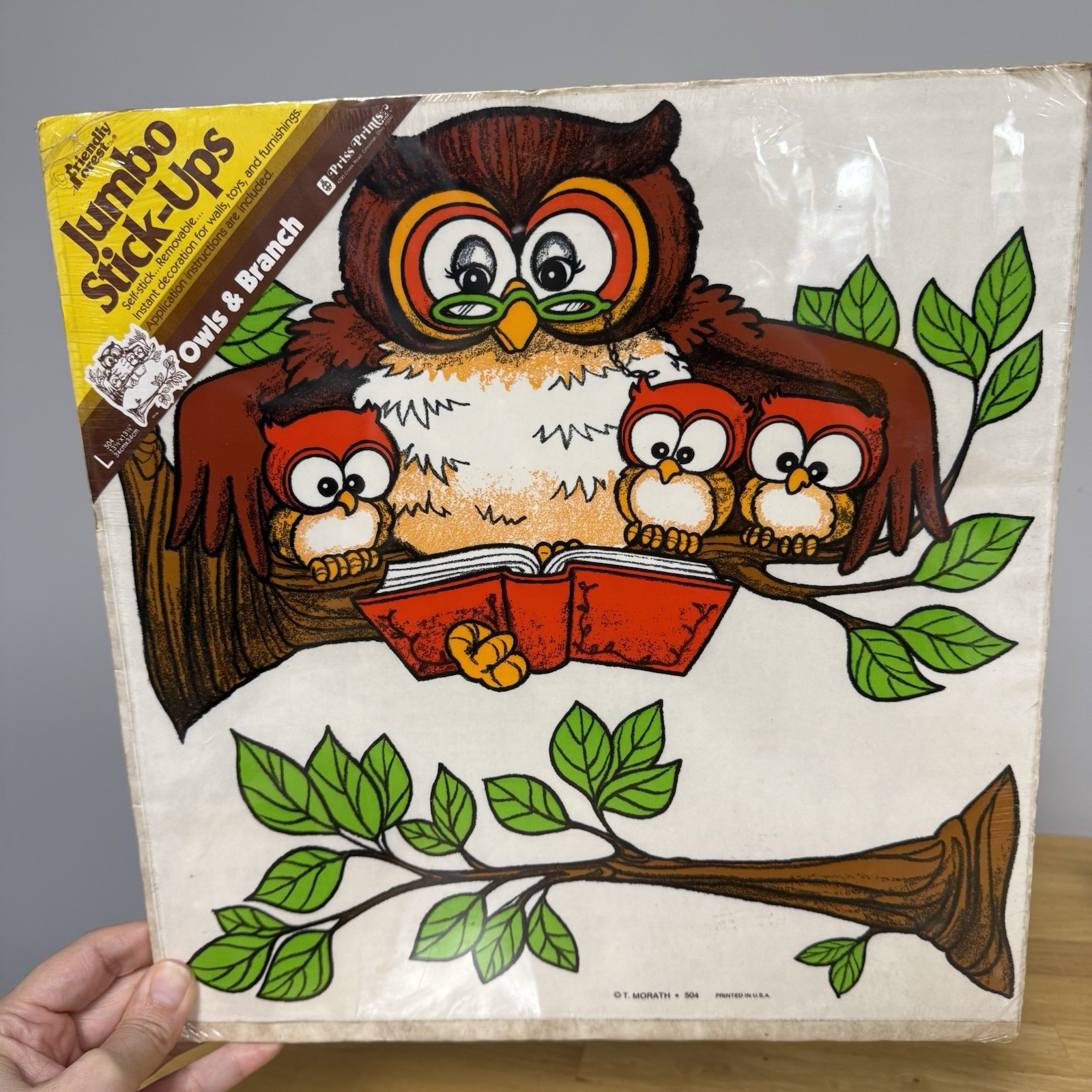 1980s Owls Priss Prints Room Decoration Wall Decals Vintage Retro Classroom Play