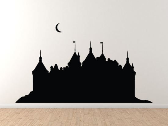 Medieval Landscape Architecture – Mountain Castle Version 1 – Vinyl Wall Decal