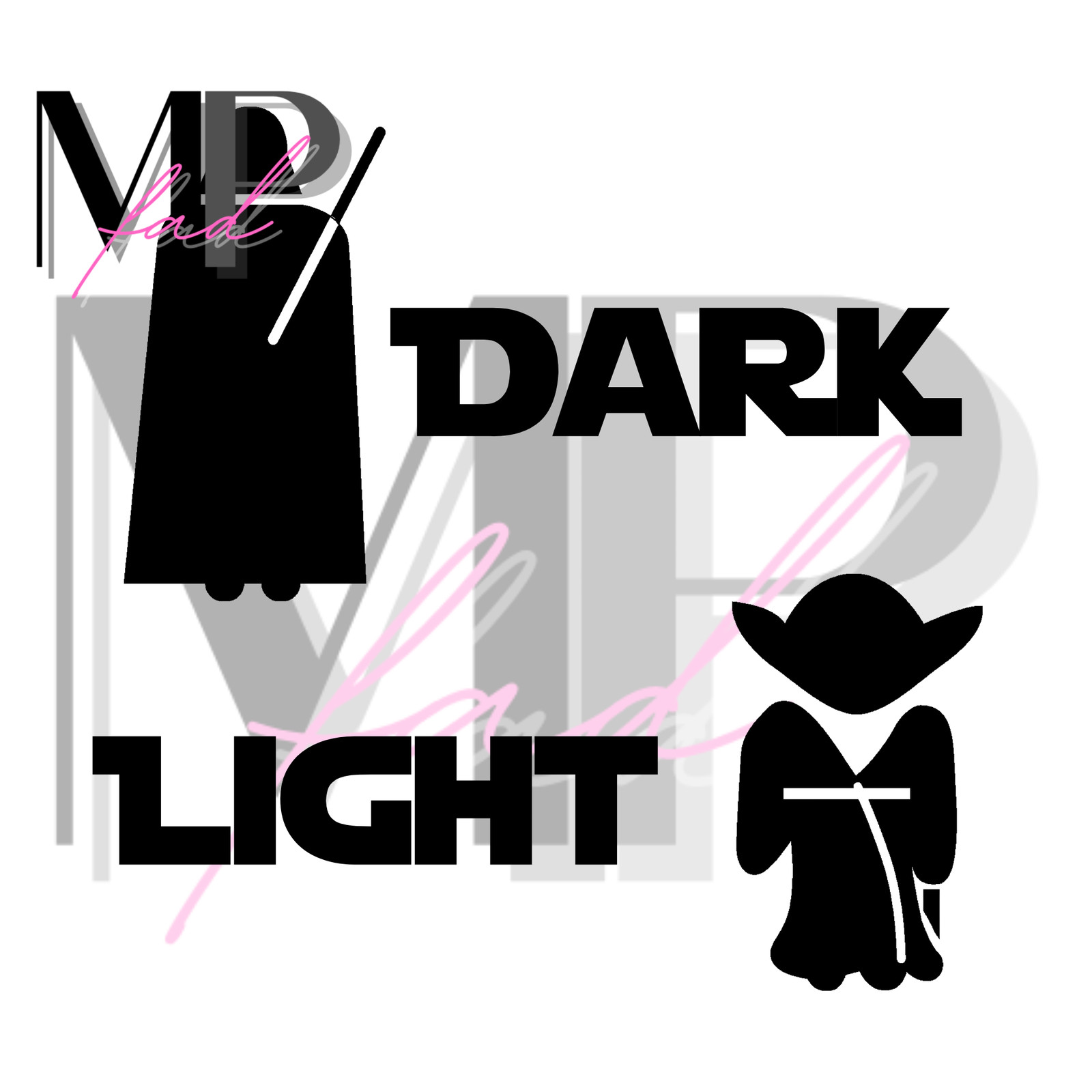 Star Wars LIGHT Switch DARK Decal Vinyl Wall Home Bath Decor DARTH VADER YODA V1