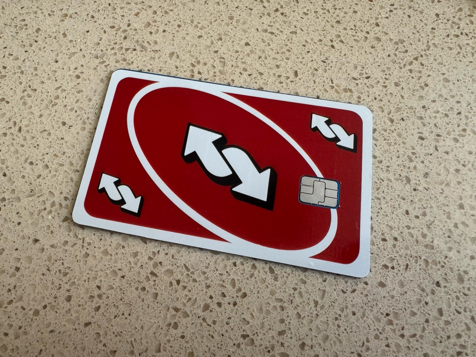 Red Reverse/Draw 4 Card Credit Card SMART Sticker Skin Decal – debit card Wrap