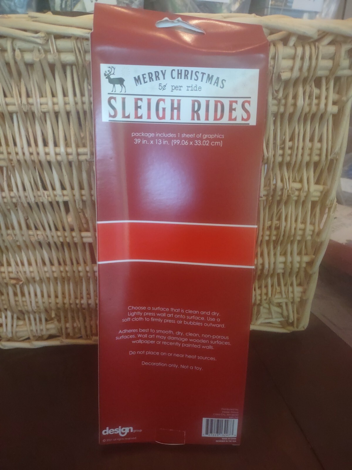 Wall Art Merry Christmas Sleigh Rides 39 In X 13 In