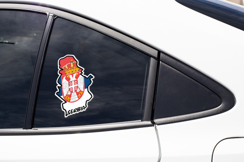 Serbia Map Flag Sticker Decal