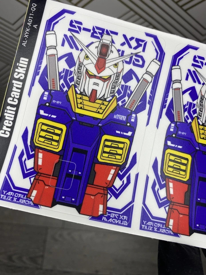 Mobile Suit Gundam Wing Credit Card Smart Sticker Skin Precut Small Chip Debit