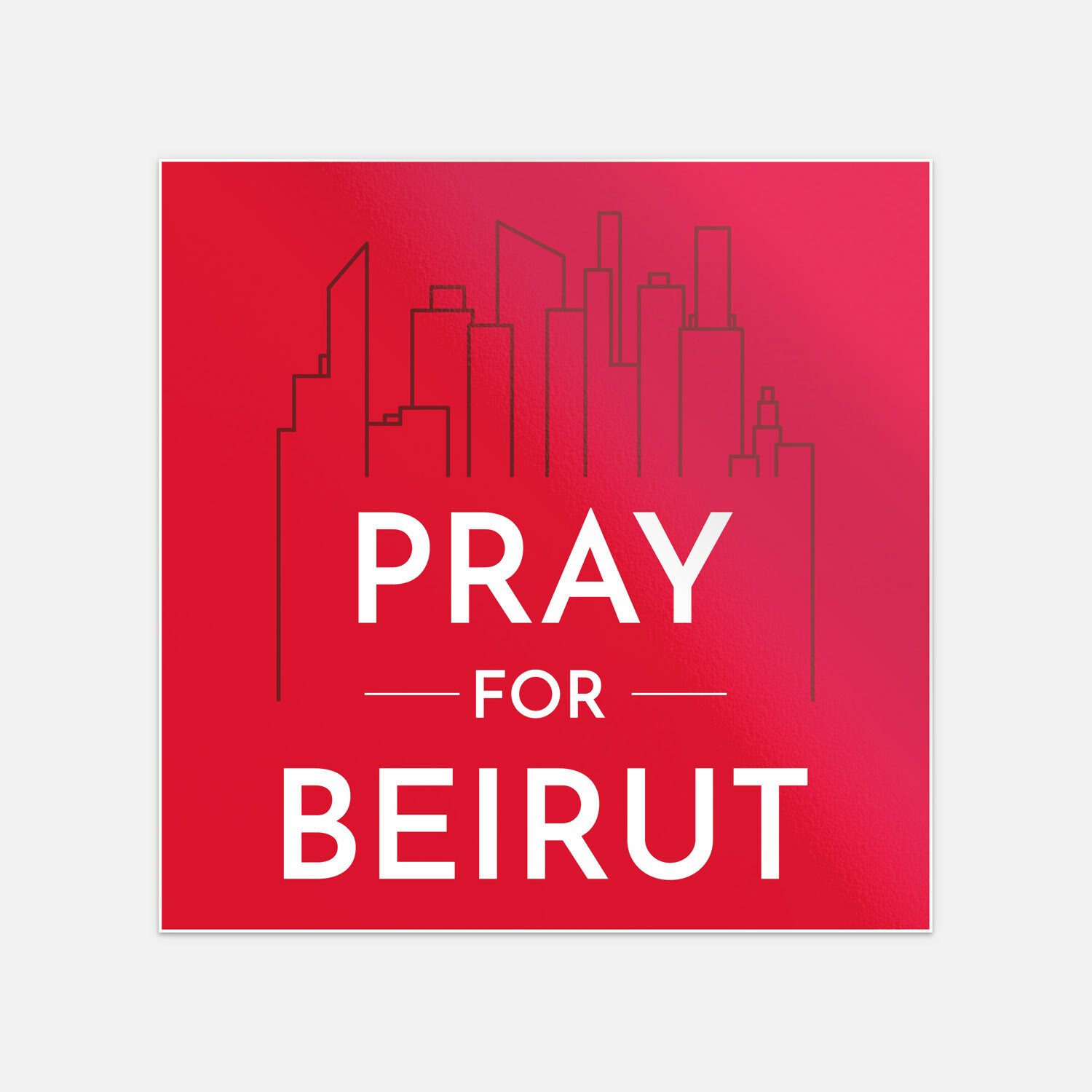 Pray For Beirut Lebanon Vinyl Sticker Decal