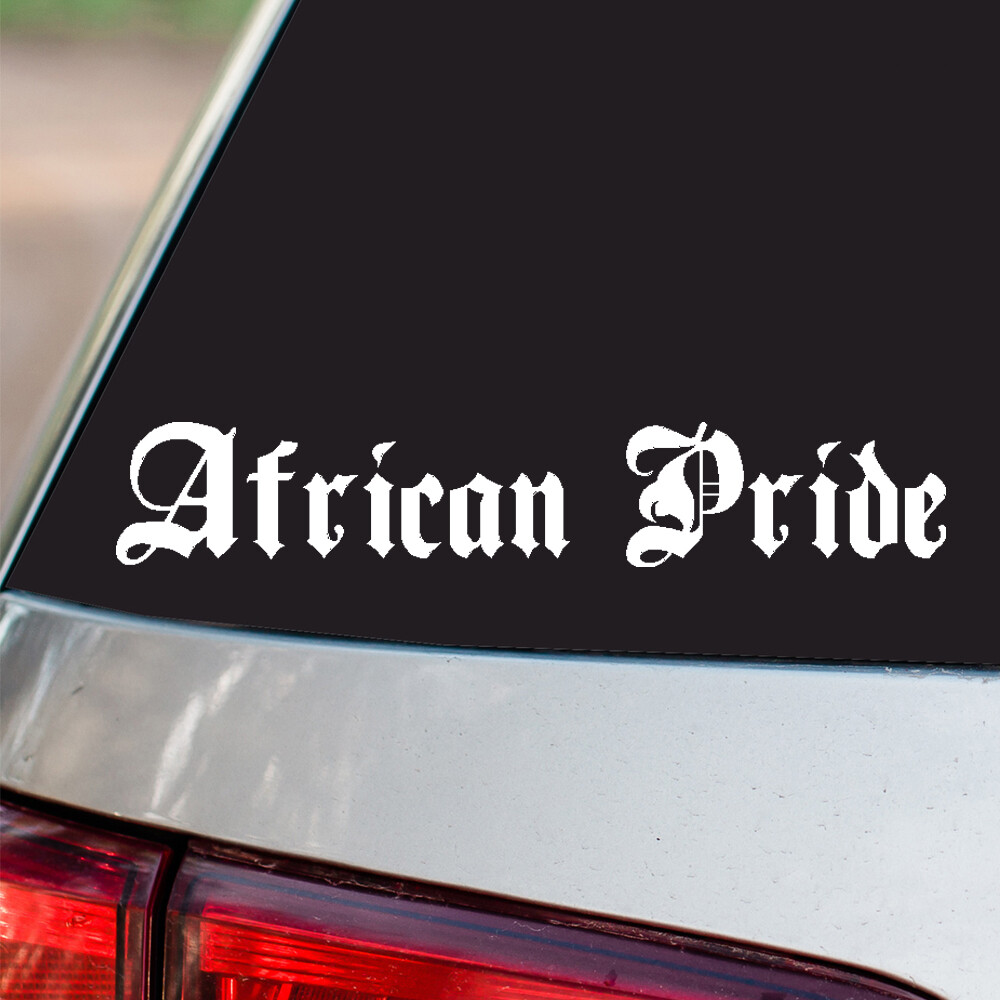 African Pride Vinyl Sticker Country Pride all sizes chrome and regular colors