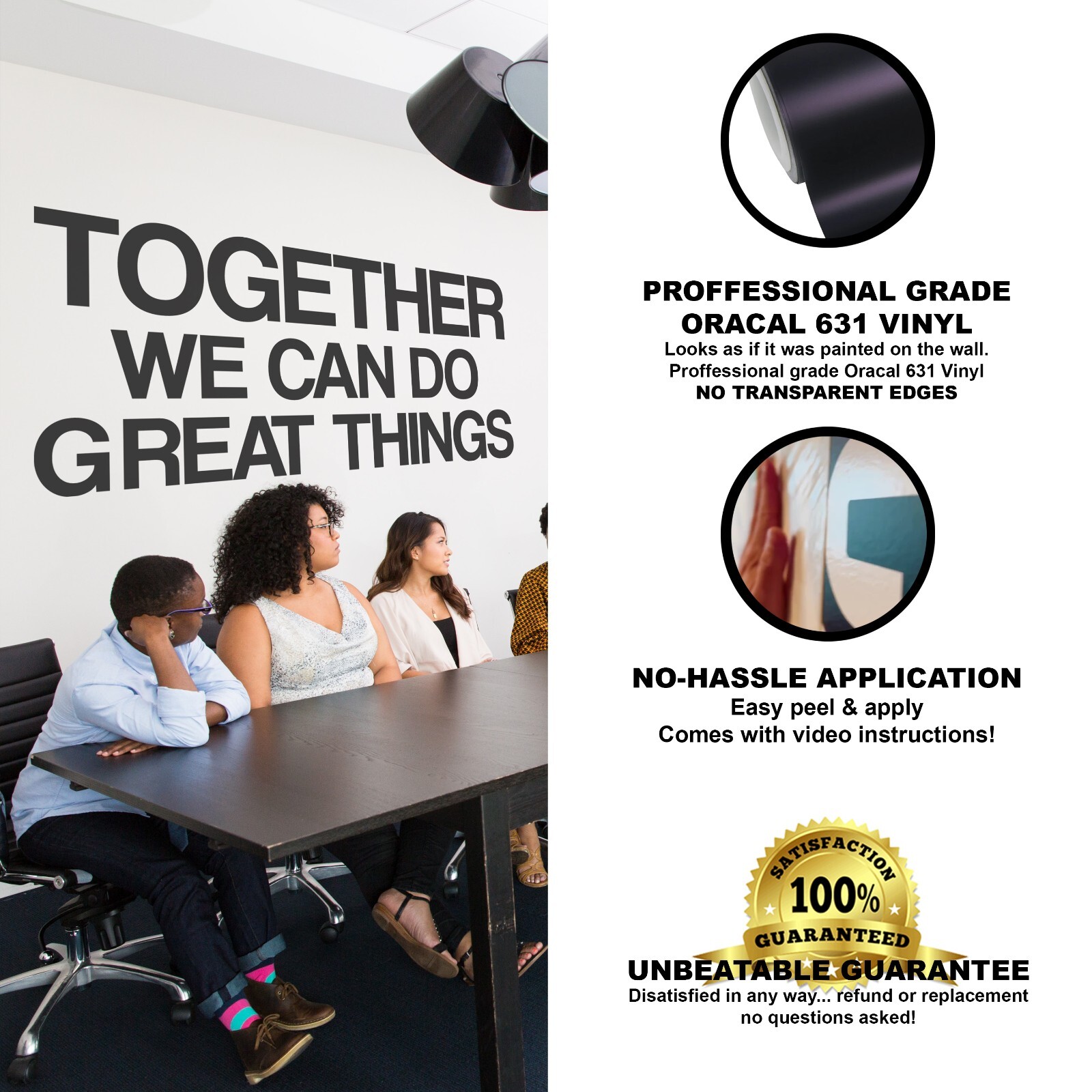 Teamwork Motivational and Inspirational Office Wall Decal Sticker Vinyl Quote