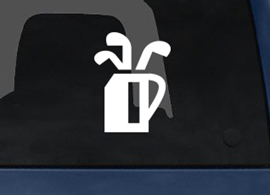 Sports Icon – Golf Bag Golfing Putter Driver Silhouette – Car Tablet Vinyl Decal