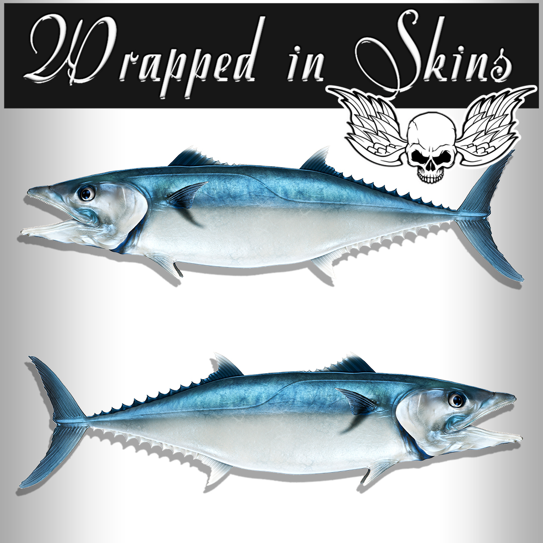 King Mackerel Decals Fish Stickers Tackle Box RV Truck Trailer AFP-0026