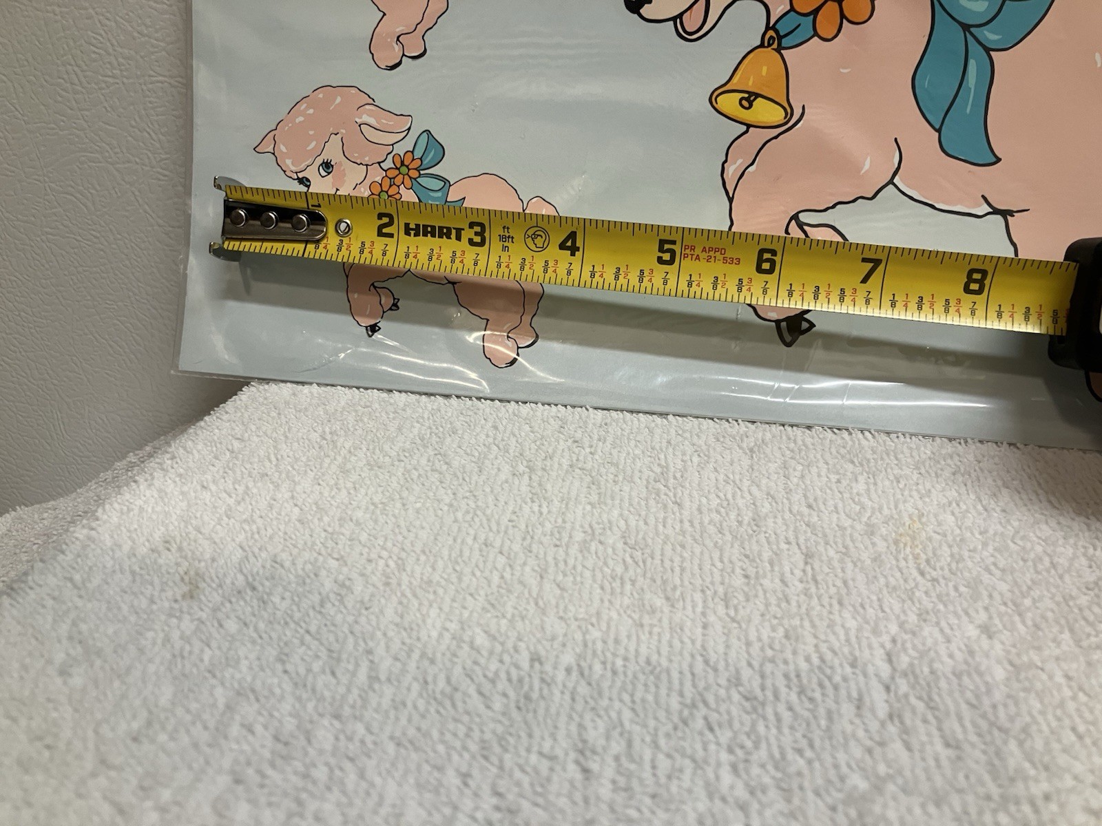Vintage Handpainted Lamb Decals by Decorcal Pink Baby Girl Retro Decoupage B-28