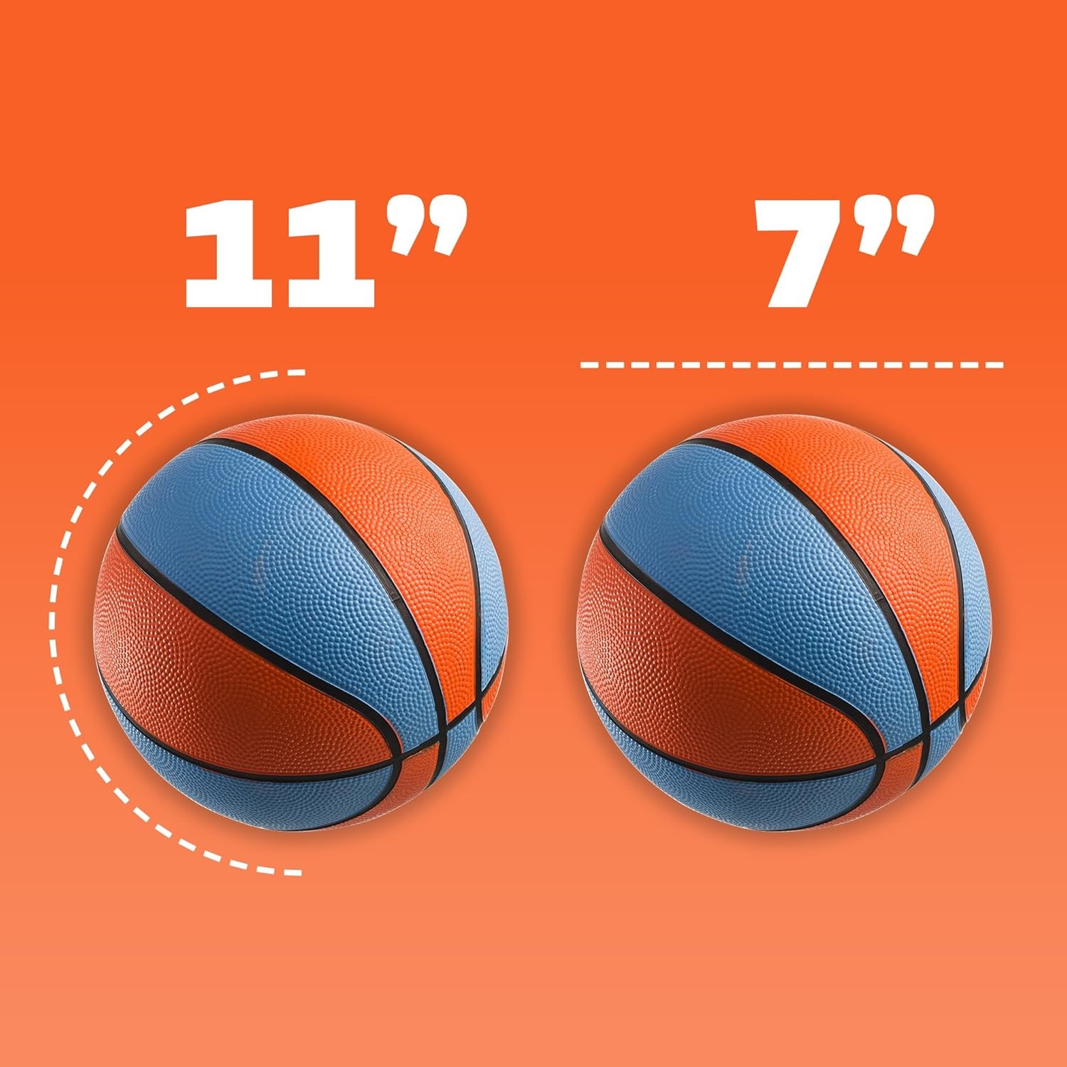 Rubber Mini Basketballs 7 Inch, Size 3 (Pack of 4 or 12) – Pool Basketball for