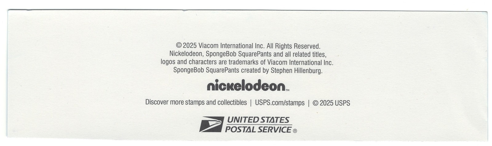 SPONGEBOB SQUARE PANTS logo United States postage sticker {+BONUS 6stamps free}