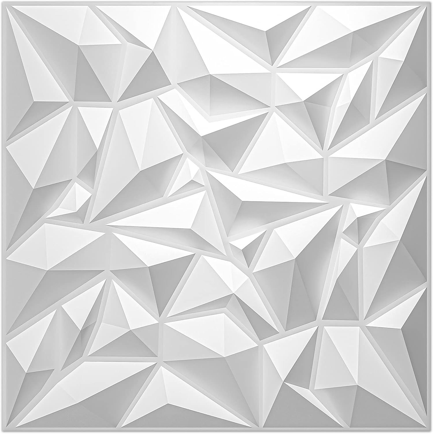 Art3D Textures 3D Wall Panels White Diamond Design for Interior Wall Decor Pack