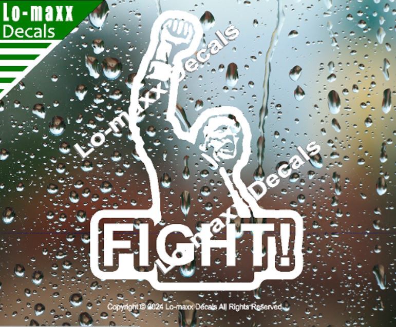 President Donald Trump Raised-Fist Fight Rally 2024 Die Cut Vinyl Decal