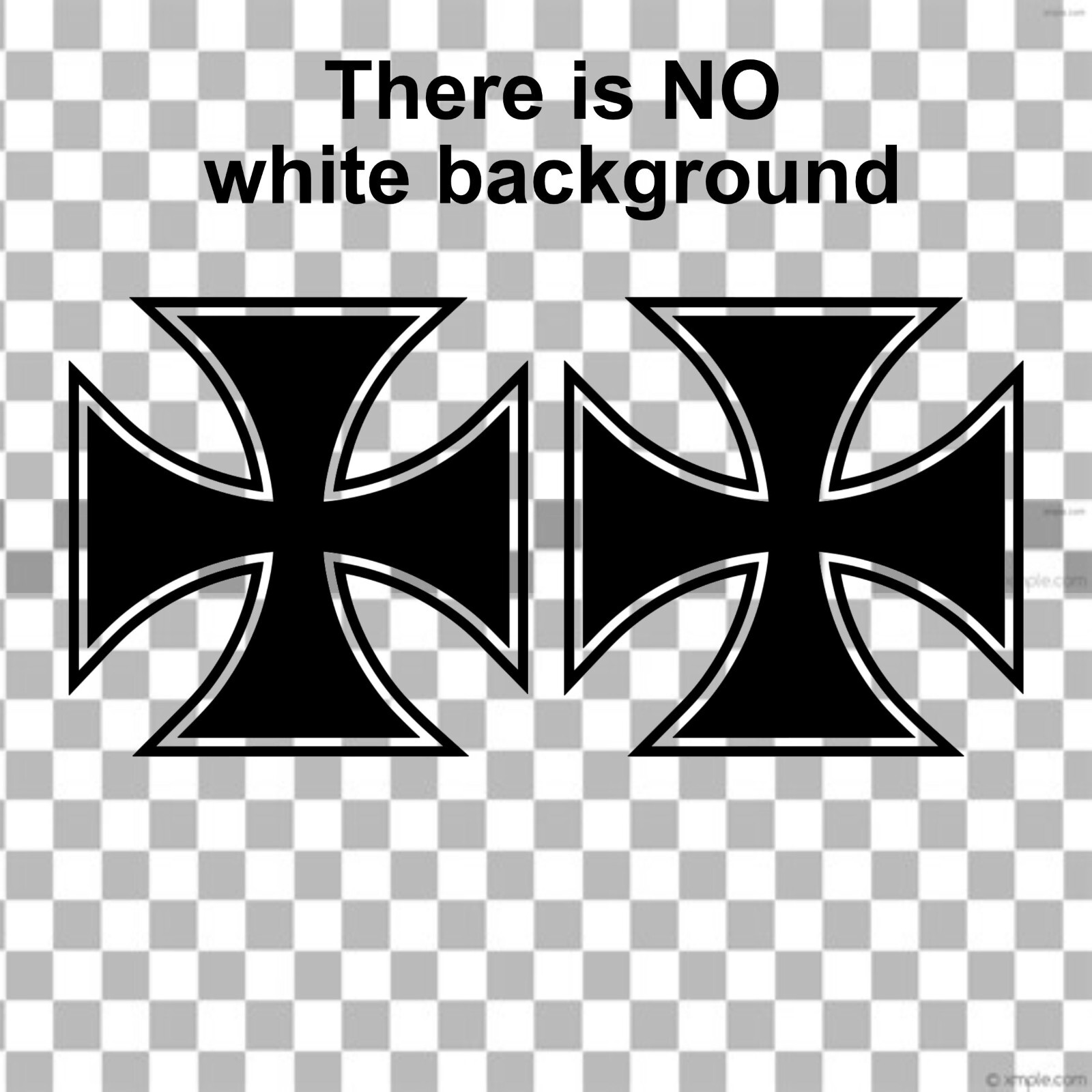 German Maltese Iron Cross Decals – Set of 2 – 2" Tall – Select Color