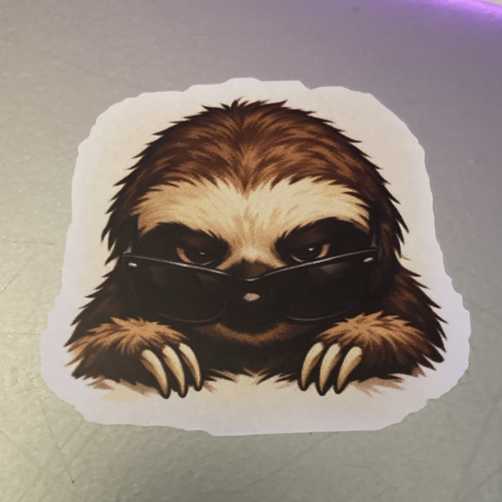 2 pcs Cartoon Sloth Vinyl Sticker Set, Pop Art, Animal Print, Decorative, Humor