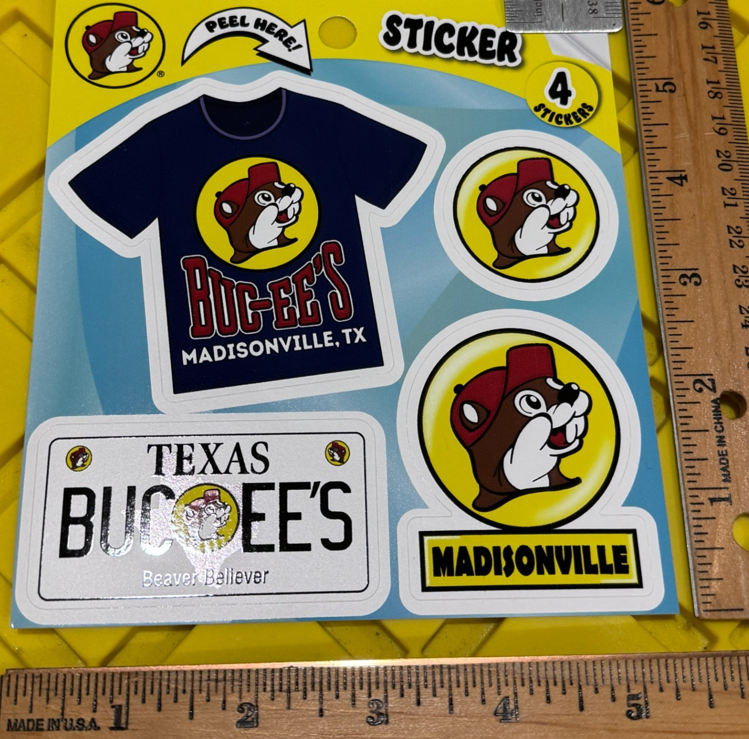 Logo Buc-ee's Stickers Bucees TEXAS Shirt Madisonville License Plate Beaver