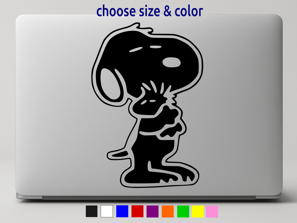 SNOOPY AND WOODSTOCK Love Peanuts Vinyl Decal Wall Car Sticker CHOOSE SIZE COLOR