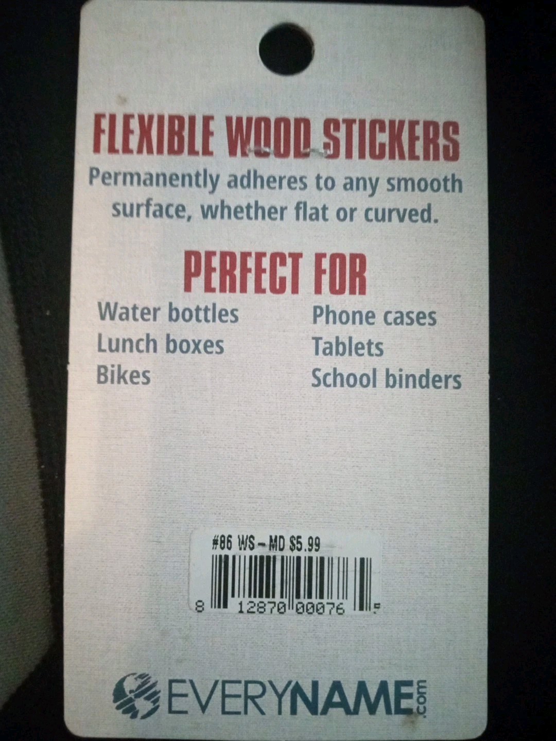 Flexible Wood Stickers Adheres To Flat Or Curved Surface Waterproof UV Protected