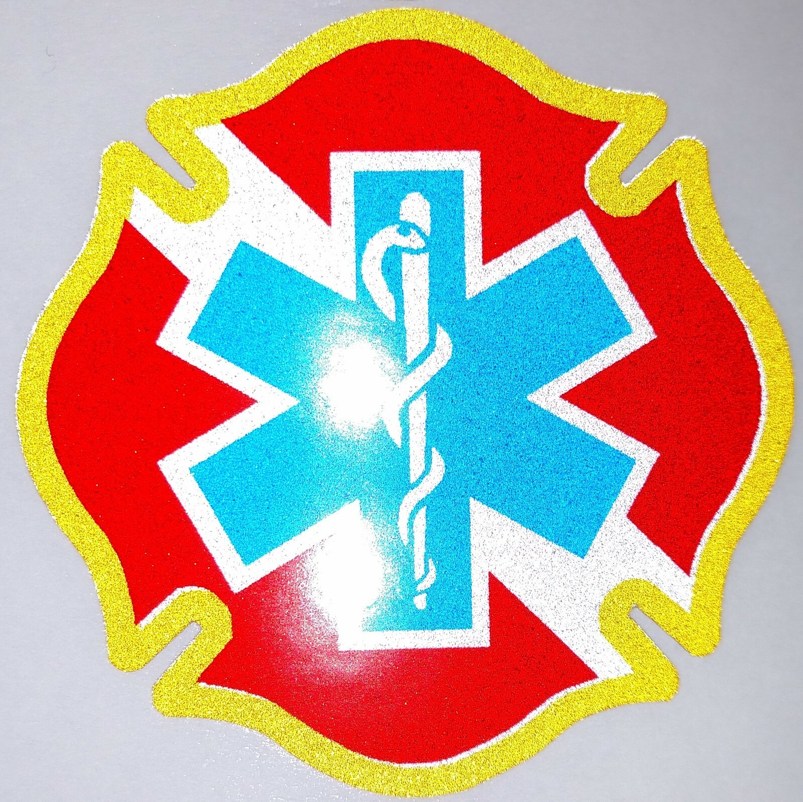 Reflective Dive Rescue Reflective Maltese Cross Star of Life Decal multiple size