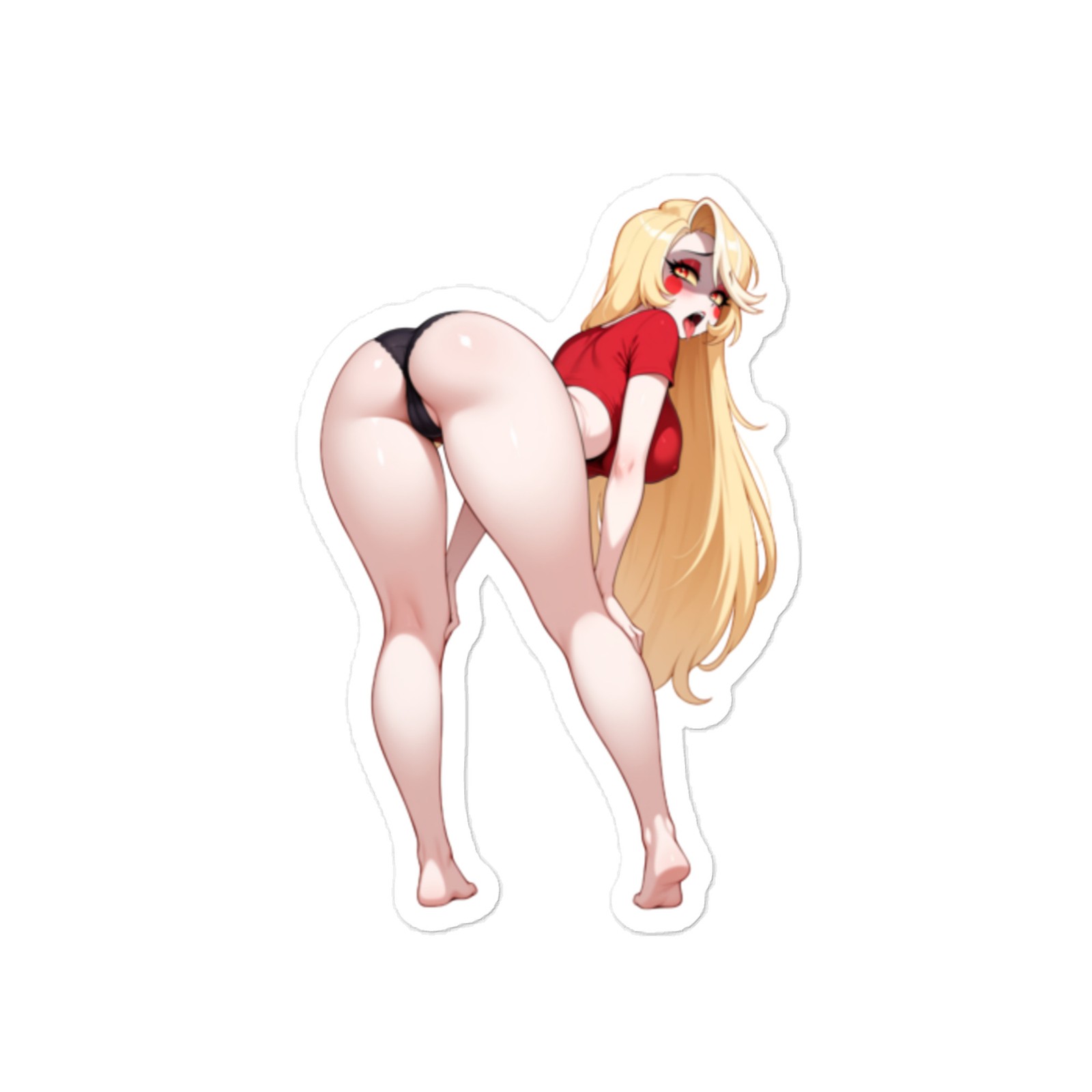 Charlie Morningstar Anime Sticker – 6" Tall Waifu Weatherproof Vinyl Car Decal