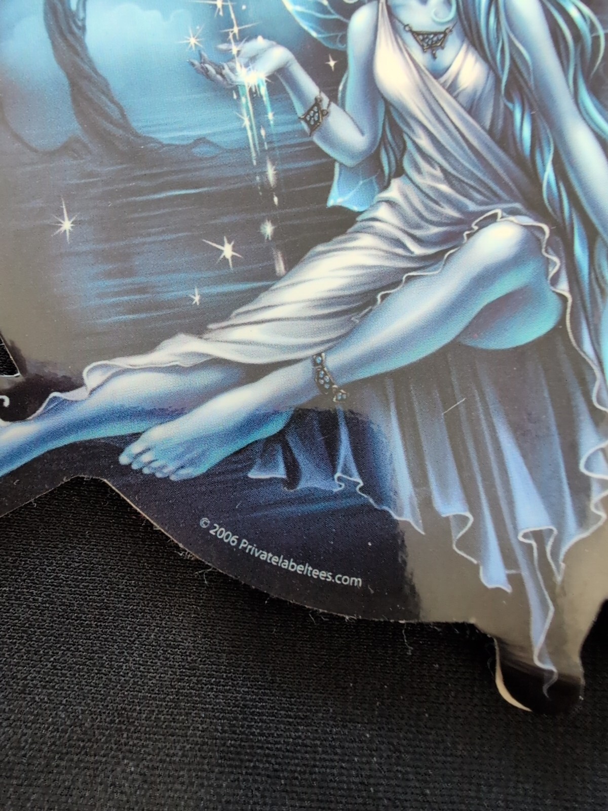 Blue Water Garden Butterfly Fairy Bumper Sticker Vinyl Decal 5.5”x 5”