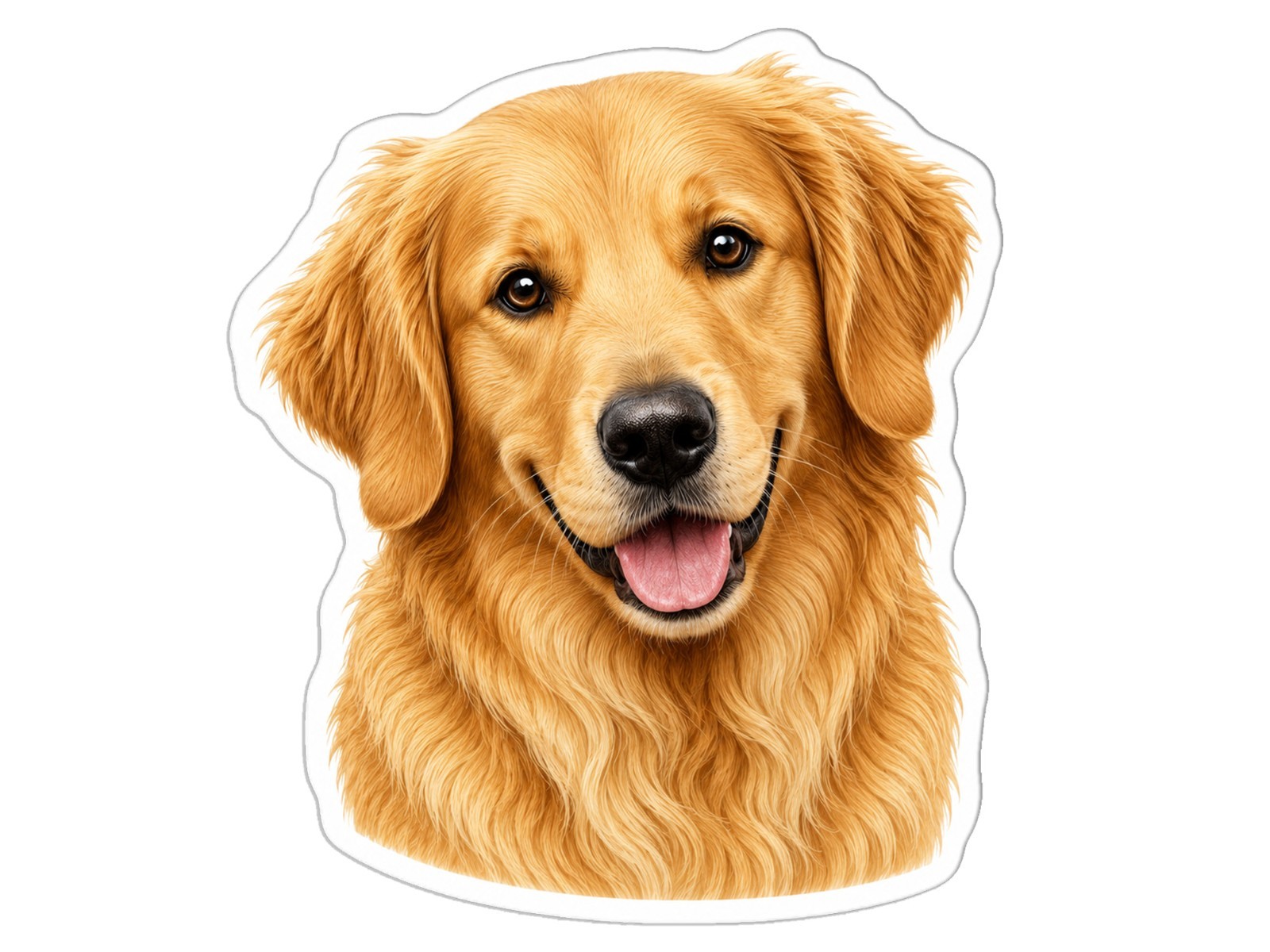 Golden Retriever Dog Decal Sticker Weather Resistant Car Laptop Window