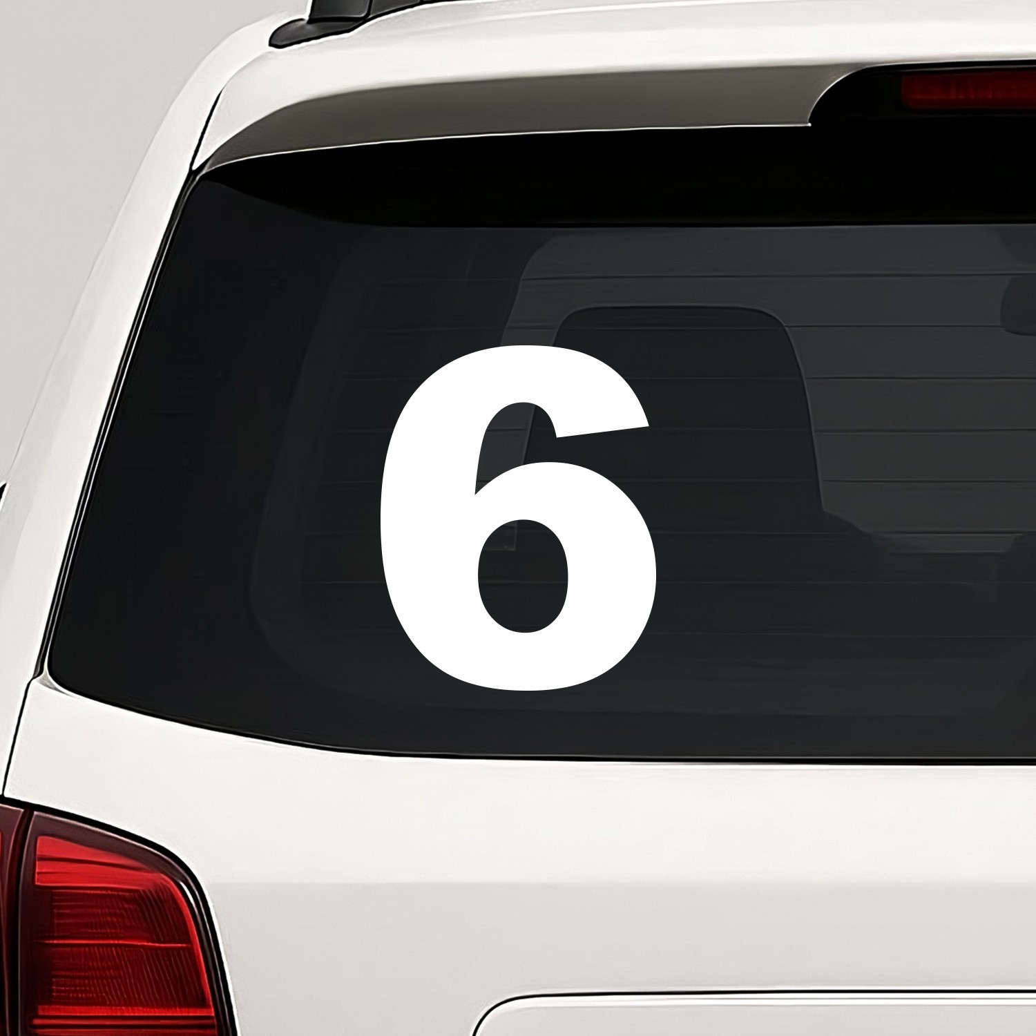 Number Six 6 Vinyl Die Cut Decal Sticker