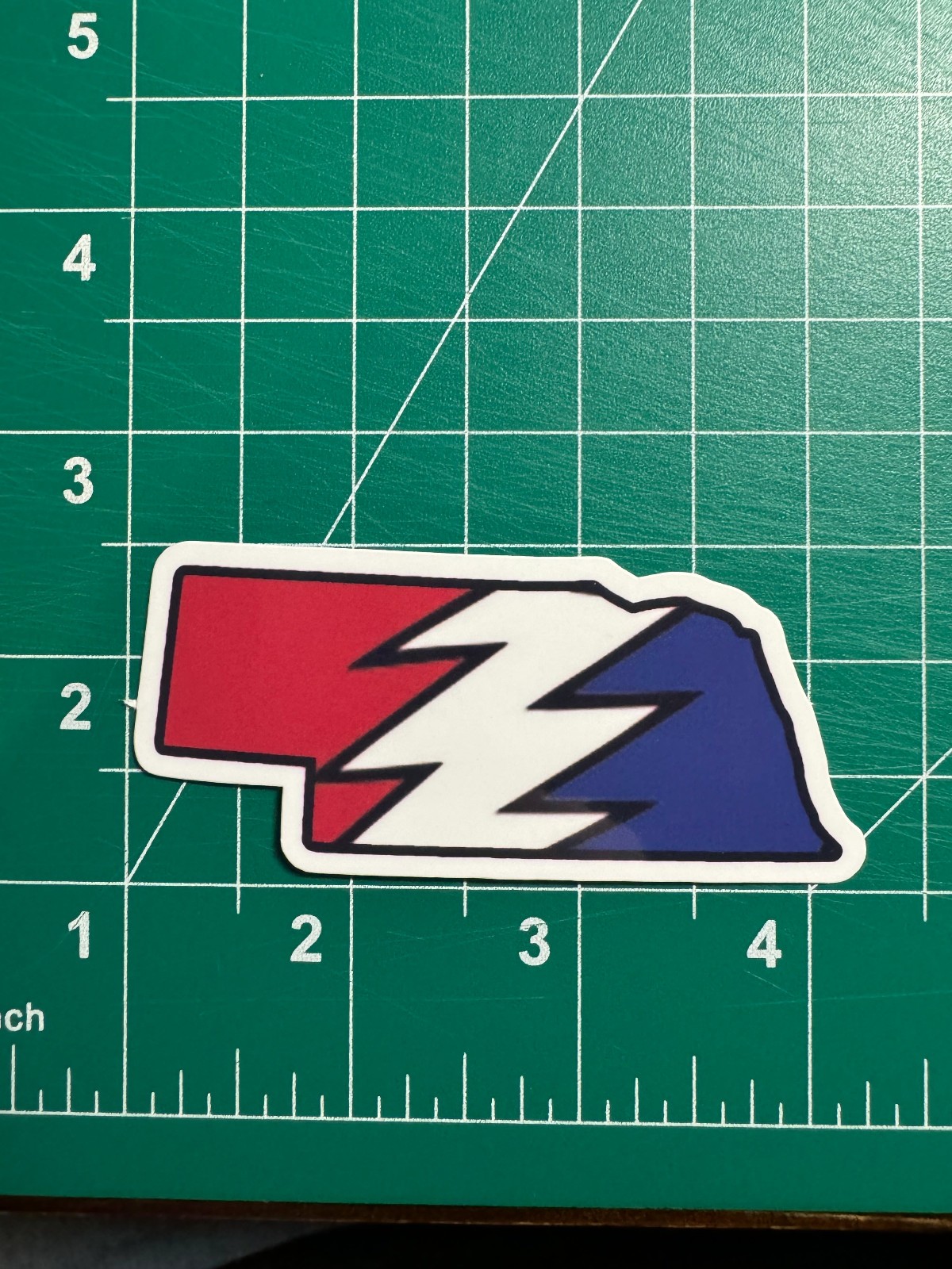 Nebraska Stealie – Grateful Dead – Laminated Vinyl Sticker 1.5"x3"