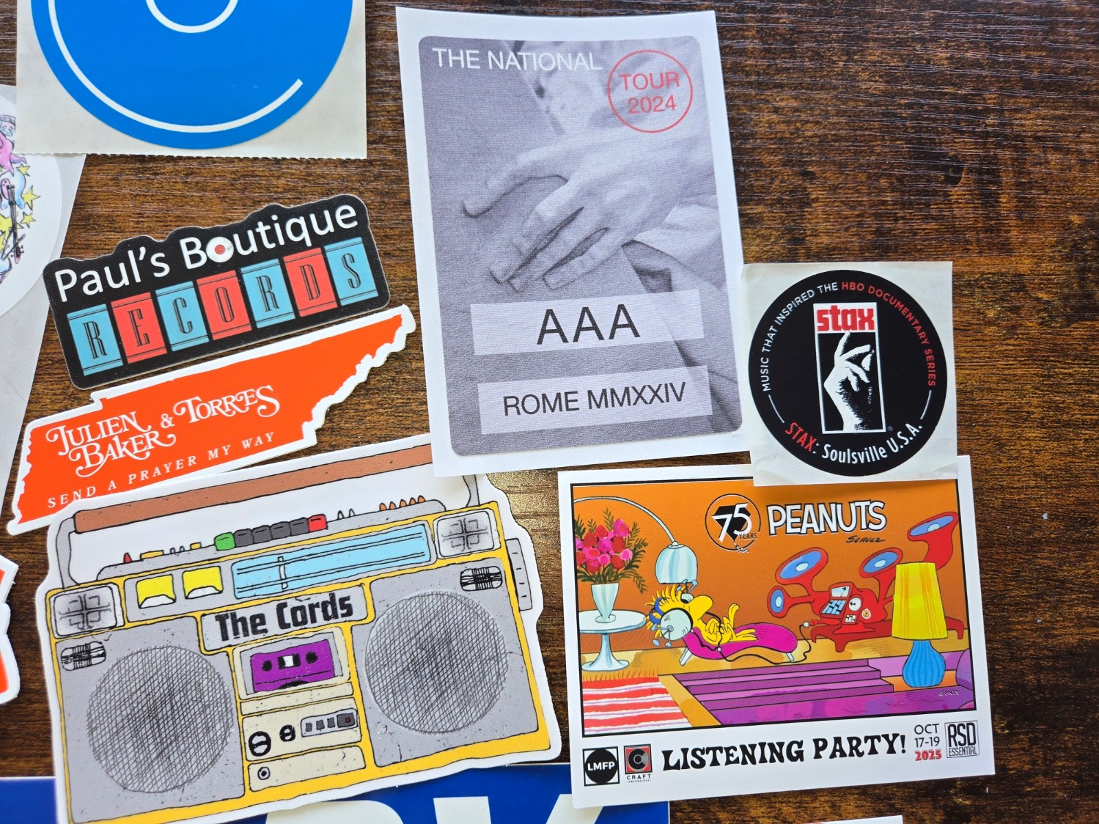 Indie Rock Vinyl Sticker Lot – 19 Stickers (Julien Baker & Torres, Pulp….)